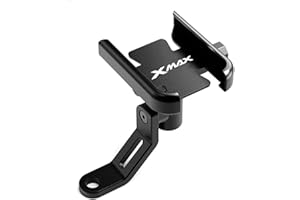 XZLDSD Support de téléphone portable pour Yamaha XMAX300 XMAX400 Xmax X-Max 125 250 300 400, Support pour smartphone et GPS, Noir