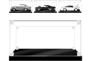 icuanuty Acrylmodell-Display-Box/Display-Vitrine für Sammlerlego-Display-Box Staubschutzhülle mit Sockel zur freien Aufstellung von Spielzeug 20 x 10 x 10 cm Universal