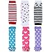 KF Baby Girls Toddler Cozy Soft Leg Warmers, Set of 6 Pairs
