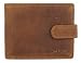 Produktbild Geldbörse Herren Leder Portemonnaie kompakte Brieftasche Portmonee Geldbeutel Kreditkartenetui Wallet Vintage Organizer Reisebrieftasche Hill Burry aus hochwertigem Echt-Leder Querformat braun 6404LQ