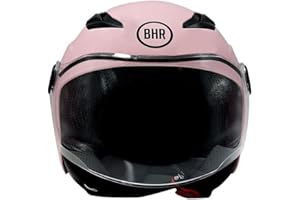 Kinder-Motorradhelm Demi-Jet, BHR 838 Children, Rollerhelm für Kinder/Kinder ECE 22.06 Typenzulassung, kratzfestes Visier und mikrometrische Auslösung