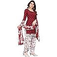 KKRISH Unstitched Crepe Dress Material, Salwar Suit with Chiffon Dupatta, 3 Piece Set