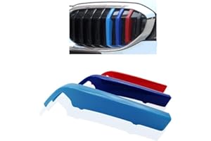 BizTech ® Clip In Grille Inserts Compatible with Series 3 E36 E46 E90 E91 E92 E93 F34 G30 Bonnet Hood Kidney Sport Stripes Cover (G20 2019-2022 8-Beams)