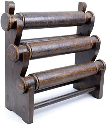 3 Tier Chocolate Coloured Wooden Bracelet/Bangle/Watch Holder/Jewellery Display Stand
