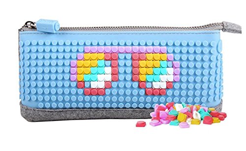 Preisvergleich Produktbild Piórnik tuba Pixelbags szaro-blekitny: WY-B002-WN