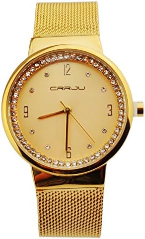 LONGQI WATCH Diamond Steel Mesh Waterproof Women Wristwatches with Quartz Movement Ladies Dress Watches Leisure Watch Bracelet