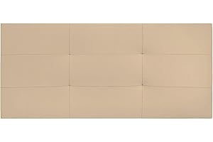 WIN REST Cabecero Venus Acolchado, Tapizado Premium en Polipiel de Alta Gama,Atractivo y Elegante diseño Acolchado (145x60 cm, Beige)