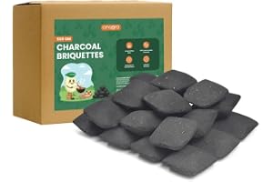 Cinagro Charcoal Briquettes, 500g, All-Natural Coconut Shell, Low Smoke | Pillow Shape Long-Lasting Fire Cubes for Smoky Heat, Even-Burning for BBQ