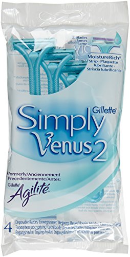 Gillette Simply Venus Disposable Razors with Moisturising Strip (Pack of 4)