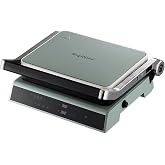 Berghoff Gem Retro Digital Grill & Toaster &ndash; 2000 W, 290&times;212 mm, LCD Touch Control | Mint Green