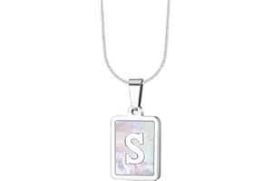 VNOX Initial Necklace A-Z Letter Necklace Personalised Name Necklaces for Women Jewellery Gifts for Her Women Ladies Girls Daughter Sister Mum,Gift Packed