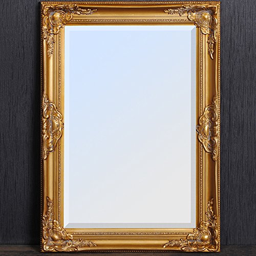 SPIEGEL Leandos 70x50cm ANTIK GOLD WANDSPIEGEL DESIGN MIRROR POMPÖS & BAROCK