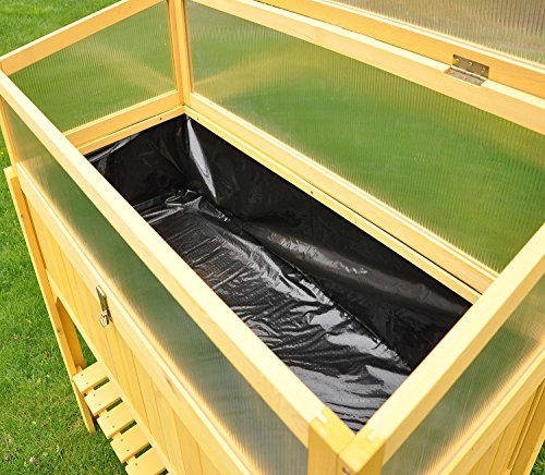 nanook „Teresa“ – Hochbeet und Frühbeet in Einem – mit Abdeckung – 118 x 57 x 122 cm – Holz, Polycarbonat - 5