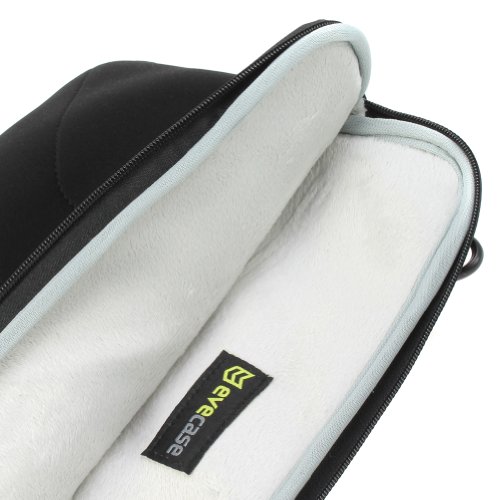 Notebooktasche 13.3 | Evecase 13.3 Zoll Universal Laptop Schutzhülle Aktentasche mit Neopren Außenmaterial, Verdeckbare Griffe, Zubehörfächer für Notebook – Schwarz - 3