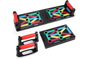 LIVHOME 12 In 1 Push Up Board Foldable Pushup Stands Press Up Rack Train Fitness Exercise Body Training Equipment System Anti Slip Muscle Workout Board for Home Gym