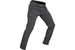 Wespornow Herren Wanderhose Wasserdicht Softshellhose Outdoorhose Thermohose Winddichte Skihose Warm Gefüttert Trekkinghose Schneehose für Skifahren, Hundesport und Klettern