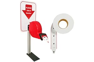 CYSSJF Standing Ticket Dispenser with 1 Tickets Roll (00-99), Turn-O-Matic, Take-A-Number Stand, Queue Ticket Dispenser, Deli Ticket Dispenser, Ticket Machine with 2 Digit Queue Tickets