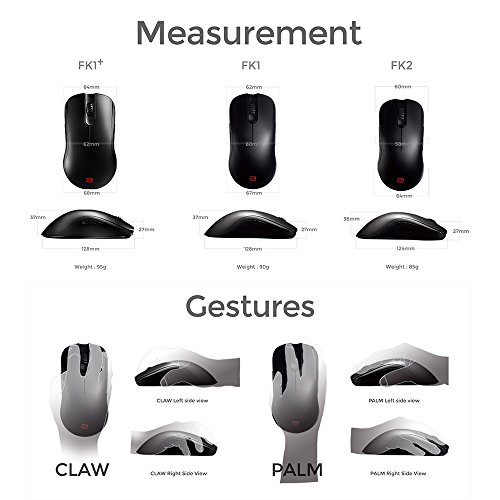 BenQ Zowie FK2 - Rat  n para e-Sports  124 x 58 x 36 mm