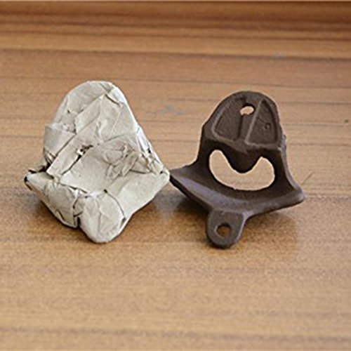 PIXNOR Klassisch Wand Befestigt Flaschenöffner Vintage-Stil (braun) - 3