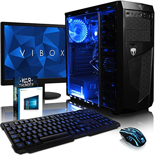 VIBOX Standard 3A PC Gamer Ordinateur avec War Thunder Jeu Bundle, Windows 10 OS, 22