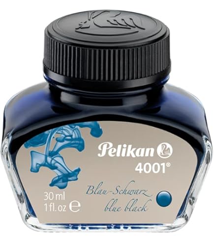Pelikan 4001 万年筆と Blueインクセット Pelikan 4001 Fountain Pen Ink Bottle - 62.5ml (Blue Black