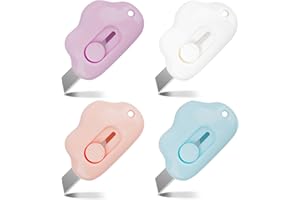 PRETWAD Set di 4 coltelli da panettiera, mini taglierino allungabile e per pasta per il pane, coltello per il pane, strumento per tagliare il pane, coltello per la pasta, per scatola espressa, carta, scatola