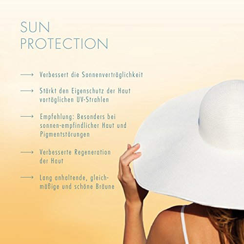 Sonnenschutz Kapseln mit Astaxanthin A.X.10™ und Beta-Carotin von VIPUREL I Hilft bei sonnenempfindlicher Haut und fördert eine schöne Bräune I 30 Kapseln I 100% Geld-Zurück-Garantie! - 2