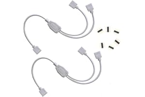 HUABLUE 2pcs/pack 4Pin LED Splitter Kabel Y Splitter Verteiler Kabel LED Stripe Verbinder für Eine zu Zwei SMD 5050 3528 RGB LED Streifen,LED TV Hintergrundbeleuchtung SET