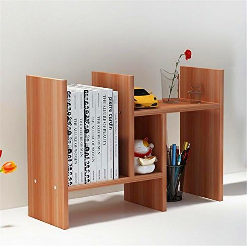 QXWL Bookshelf Adjustable Wooden Desktop Storage Manager Simple Bookshelf Display Shelves Office Supplies Shelves Kids Desktop Storage Shelves ( Color : A )