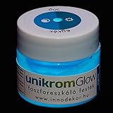 Brilla durante horas Resplandor en la oscuridad de pintura, azul celeste, 30g