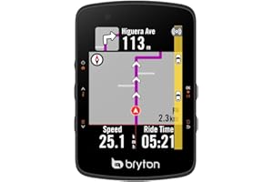 Bryton Rider 650/550 Compteur GPS pour vélo, écran Couleur 2,8", Navigation détaillée Virage par Virage, réglage Automatique de la luminosité, Compatible Bluetooth et Ant+
