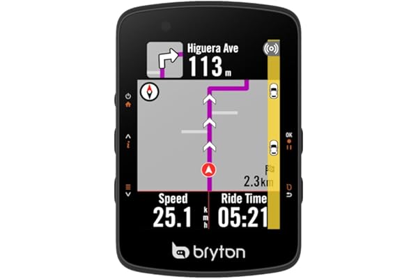 Bryton Rider 650/550 Compteur GPS pour vélo, écran Couleur 2,8", Navigation détaillée Virage par Virage, réglage Automatique de la luminosité, Compatible Bluetooth et Ant+
