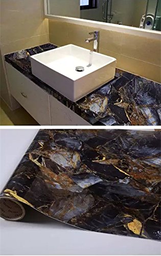 yancorp Diamant Saphir Granit Optik Marmor Effekt Counter Top Film Vinyl selbstklebend peel-stick Tapete 61 x 200,7 cm, 61cmx2 m - 2
