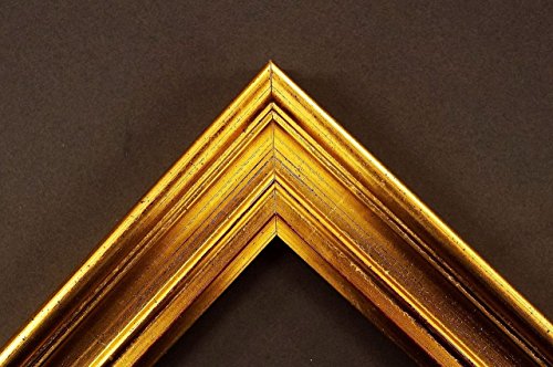 Spiegel Wandspiegel Badspiegel Flurspiegel Garderobenspiegel Clever Line 5 Gold 3,9 – Größe des Spiegelglases 90 x 140 – Über 100 Größen zur Auswahl – Wunschmaße auf Anfrage – Antik, Barock - 3