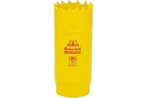 Starrett Deep Cut Hole Saw - DCH0116 Heavy Duty Bi-Metal with Extra Cobalt HSS Teeth - For Metals Wood Cast Iron Fibreglass Plastic Materials - 27mm