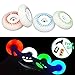 Produktbild Samoa 4 PC LED-Blitz Bunte Glänzende Inline Skates Inline rollen Rad mit Rainbow Flash 90A Röllchen, Rollen-Skate-Skating für FSK Brems SEBA Powerinlineskaten Patins Outdoor + 8 Freie Lagerring (Blau, Rot, Grün, Weiß) (76mm)