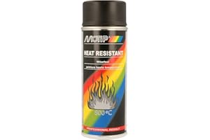 MOTIP - Peinture Noir Mat - MT4031 - Résitant À La Chaleur & À L'Essence - Excellente Adhérence - Haute Qualité - 400ml