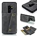 Produktbild Hülle für Samsung Galaxy S9 Plus ,Galaxy S9 Plus PU Leder Magnetisch Backcover Handyhülle Phone Halter Bumper Case Weiche [Kartensteckplatz][Bracket-Funktion] 2 in 1 Weich Hülle Tasche - Grau