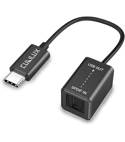 Cavo USB-C A SPDIF Ottico CERRXIAN | 1.5m Unidirezionale | 16bit/48kHz Per Soundbar E Amplificatori