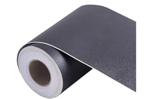 VisitRyl Peel and Stick Wallpaper Borders Self-Adhesive for Bathroom Wall Border Sticker Home Ceiling Decorative Border for Living Room Kitchen Pure Black 15cm X 500cm