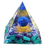 Vnstkww Moonstone Crystal Orgone Pyramid Ogan Crystal Energy Tower Nature Lazurite Reiki 7 Chakra Crushed Stone Flower Of Life Crystal Orgonite Pyramid Healing Chakra Pyramid Gift For Friend