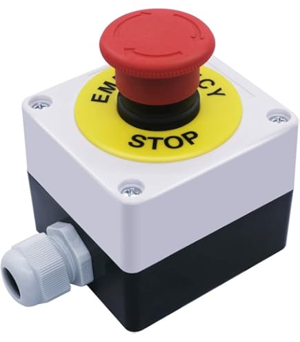 Pulsante Interruttore Emergenza Rosso - DPST 660V 10A Con Fungo - Foto 3