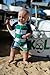 Snapper Rock UV-Protective Baby Boy's Short-Sleeve Swimwear/Sunsuit Kelly Green/Navy Blue/White 6-12 Months