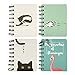 Price comparison product image Wrapables Novelty Spiral Pocket Notebooks Stationery Notepads (Set of 4), Cats and Flamingo