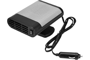 TBEST 12V samochód nagrzewnica wentylator odmrażacz odmrażacz dmuchawa ciepłego powietrza samochód przenośny elektryczny podgrzewacz szyb ogrzewanie suszarka wentylator szyby odmrażanie odmrażacz (czarny szary)
