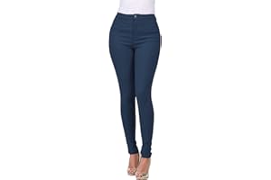 BiCophy Stretchy Jeggings for Women High Waist Tummy Control Jean Leggings with Pockets Pull-On Skinny Jeans Denim Pencil Pants Tights Fashion Fall Denim Jeggings Women Trousers