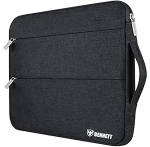 Bennett Drax Laptop Bag Sleeve Case Cover Pouch for 14 Inch Laptop Apple/Dell/Lenovo/Asus/Hp/Samsung/Mi/MacBook/Ultrabook/Thinkpad/Ideapad/Surfacepro (Black) (Drax Sleeve)