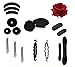 Homeoculture Combo of 14 hair accessories 3 Donuts + 1 Magic Puff + 1 volumizer + 1 Banana Bumpit + 1 Tictac Puff + 1 Artificial Rose Hair Clip + Small Magic Puff + 3 French twist Braid tool + 1 Puff Braid tool RS.525.00