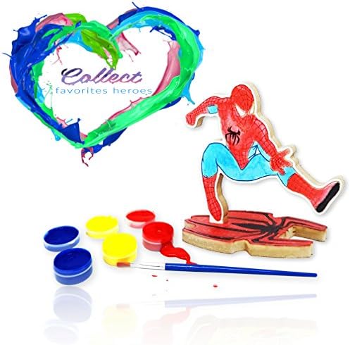 - Cartoon Character - Painting Crafts For Kids, Cartoon Craft Toy Paint Set With 3 Different Color Paints, Cartoon Stencils For Painting, Kids Paint Their Favorite Characters - NEW TOY (Spiderman)