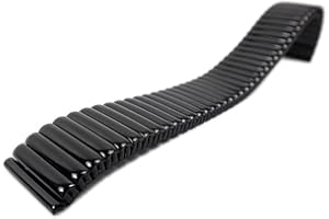 Minott Flex Band Uhrenarmband Edelstahl Zugband IP schwarz 22030, Anstoß:20 mm